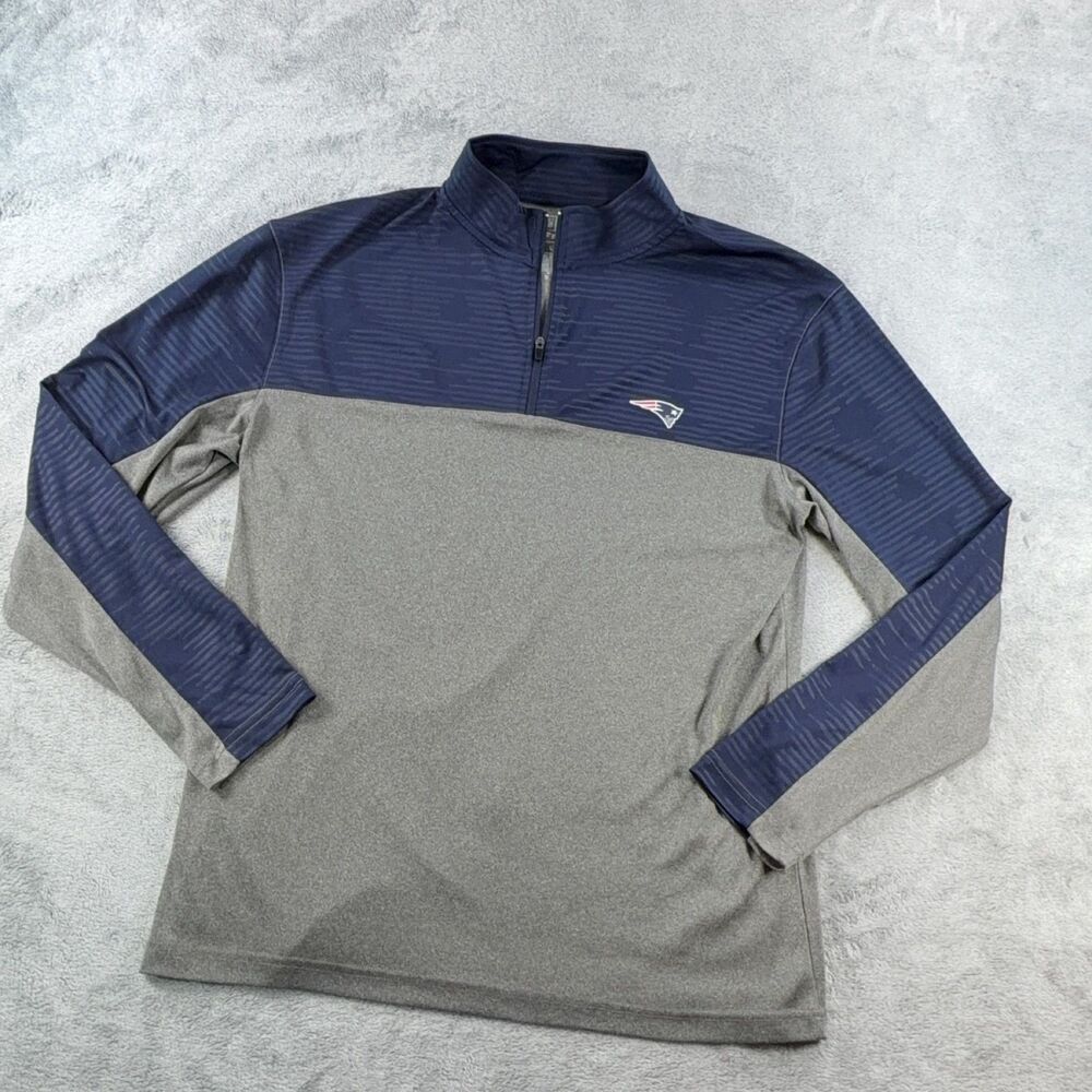 Fanatics New England Patriots Quarter-Zip Pullover Shirt Men's Size L